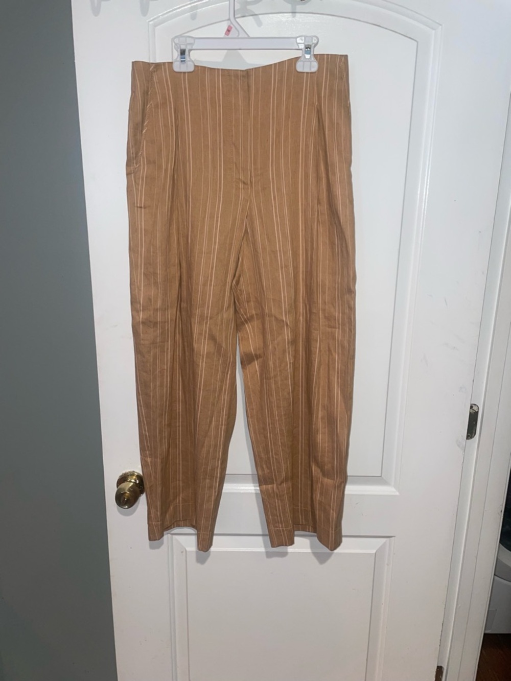 New! Bimba Y Lola Stripe Linen Baggy Trouser Pants 🧡 Medium or sz 40 - Picture 4 of 13